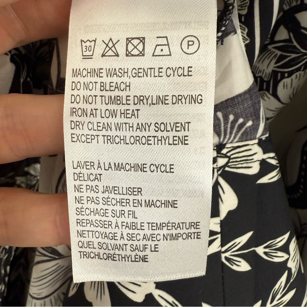NWT FARM Rio Black and White Floral Midi Shirt Dress - Picture 12 of 15